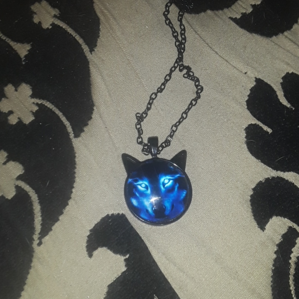 Brand new black and blue wolf